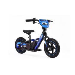 Otroški električni poganjalec RIRIBIKE RTX3 24V (12"), moder, Litijeva baterija, 100W motor, Disk zavora, Nastavljiv mehak PU sedež