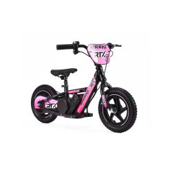Otroški električni poganjalec RIRIBIKE RTX3 24V (12"), roza, Litijeva baterija, 100W motor, Disk zavora, Nastavljiv mehak PU sedež
