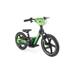 Otroški električni poganjalec RIRIBIKE RTX6 24V (16"), zelen, Litijeva baterija, 250W motor, Disk zavora, Nastavljiv mehak PU sedež