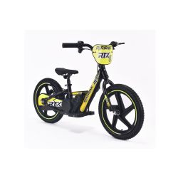 Otroški električni poganjalec RIRIBIKE RTX6 24V (16"), rumen, Litijeva baterija, 250W motor, Disk zavora, Nastavljiv mehak PU sedež