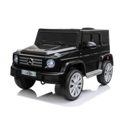 Električni avtomobilček Mercedes G500 12V, črne barve, 2,4 GHz daljinski upravljalnik, USB/SD vhod, vzmetenje, litijeva baterija, LED luči, ORIGINALNA registracija