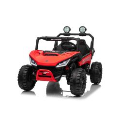Električni avtomobilček T-REX Ride 4x4 Dvosedežni 24V, rdeč, MP3 predvajalnik z USB/AUX vhodom, 4x4 pogon, litijeva baterija, vzmetenje, daljinski upravljalnik, LED luči