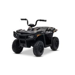 Licencirani električni štirikolesnik Arctic Cat 12V z zadnjim pogonom, črne barve, LED luči, litijeva baterija, 2 x 25W motor, originalna licenca