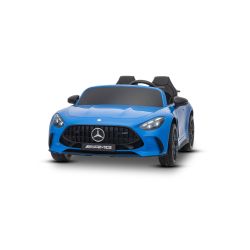 Električni avtomobilček Mercedes GT63 AMG 24V s pogonom 4x4, moder, dvosedežni, nastavljiv voznikov sedež, mehka EVA kolesa, 2,4 GHz daljinski upravljalnik, USB/Bluetooth, 200W motorji, vzmetenje, litijeva baterija, LED luči spredaj in zadaj, ORIGINALNA
