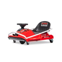 Beneo Motors Drift Kart 24V, rdeč, 300W brezkrtačni motor, litijeva baterija, način driftanja s hitrostjo 14 km/h, masivna železna konstrukcija, varnostni pas, športni sedež, večnamenski volan