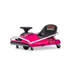 Beneo Motors Drift Kart 24V, roza, 300W brezkrtačni motor, litijeva baterija, način driftanja s hitrostjo 14 km/h, masivna železna konstrukcija, varnostni pas, športni sedež, večnamenski volan