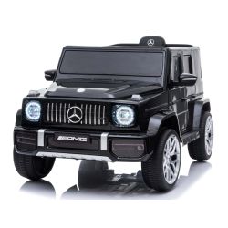 Električni avtomobilček Mercedes G63 12V, črne barve, enojni sedež, litijeva baterija, 2,4 GHz daljinski upravljalnik, 2XMOTOR, USB, Bluetooth, ORIGINALNA licenca