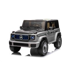 Električni avtomobilček Mercedes-Benz EQG 12V, siv, LED osvetljeni deli karoserije, funkcionalne sprednje in zadnje luči, 2,4 GHz daljinski upravljalnik, USB/Aux vhod, litijeva baterija, 2 X 35W motor, ORIGINALNA registracija