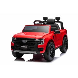 Električni avtomobilček FORD Ranger 12V, rdeč, Usnjen sedež, 2,4 GHz daljinski upravljalnik, Bluetooth / USB vhod, Vzmetenje, 12V baterija, Plastična kolesa, 2 X 30W MOTOR, ORIGINALNA licenca