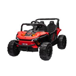 Električni avtomobilček UTV Small 12V, rdeč, pogon na zadnja kolesa, 12V baterija, plastična kolesa, širok dvojni sedež, 2,4 GHz daljinski upravljalnik, enosed, MP3 predvajalnik z USB/SD vhodom, LED luči