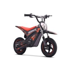 Otroški električni minicross motor ROOKIE 24V (12"), rdeč, litijeva baterija, 250W brezkrtačni motor, kolutna zavora