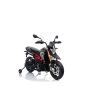 Otroški električni motocikel APRILIA DORSODURO 900, siv - originalna licenca, 12 V, mehka EVA kolesa, motor 2 x 18 W, 12V baterija, vzmetI, kovinski okvir, kovinske vilice, pomožna kolesa