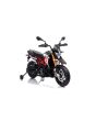 Električni motocikel APRILIA DORSODURO 900, Licenca, 12V baterija, EVA mehka kolesa, 2 x 18W motor, Vzmetenje, kovinski okvir, kovinske vilice, pomožna kolesa, rdeča