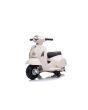 Električni motocikel Vespa GTS, bela, s pomožnimi kolesi, Licenca, Litijeva baterija, usnjen sedež, 30W motor