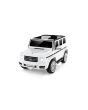 Električni avtomobilček Mercedes G, bel, enojni sedež, litijeva baterija, 2,4 GHz daljinski upravljalnik, 2XMOTOR, USB, SD kartica, ORIGINALNA licenca