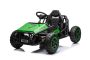 Električni kart SPORT-KART 24V, zelen, EVA kolesa, usnjen sedež, 2 x 50W motor, 24V baterija, masivna kovinska konstrukcija