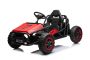 Električni kart SPORT-KART 24V, rdeč, EVA kolesa, usnjen sedež, 2 x 50W motor, 24V baterija, masivna kovinska konstrukcija