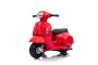 Električni motocikel Vespa GTS, rdeč, s pomožnimi kolesi, Licenca, 6V baterija, usnjen sedež, 30W motor