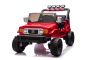 Električni avtomobilček Toyota FJ Cruiser XXL s pogonom 4x4, licenciran (dvosedežni), rdeč, prenosna litijeva baterija, visoko podvozje, dva sedeža, vzmetena zadnja os, 2,4 GHz daljinski upravljalnik, MP3 predvajalnik z Bluetoothom, LED luči