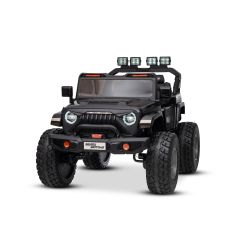 Elektrické autíčko Beneo Motors OFFRIDE 4x4² Dvojmiestne 12V, čierne, MP3 Prehrávač s USB/AUX vstupom, Pohon 4x4, Lítiová Batéria, EVA kolesá s odpružením, Diaľkový ovládač, LED Svetlá
