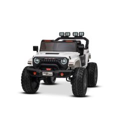 Elektrické autíčko Beneo Motors OFFRIDE 4x4² Dvojmiestne 12V, biele, MP3 Prehrávač s USB/AUX vstupom, Pohon 4x4, Lítiová Batéria, EVA kolesá s odpružením, Diaľkový ovládač, LED Svetlá