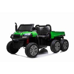 Kmečki električni avto RIDER 6X6 s štirikolesnim pogonom, baterija 2x12V, kolesa EVA, širok dvosedežni sedež, vzmetene osi, daljinski upravljalnik 2,4 GHz, dvosed, MP3 predvajalnik z USB/SD vhodom, Bluetooth
