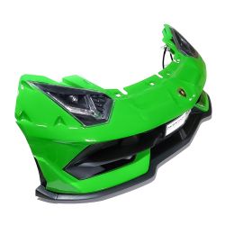 Sprednji odbijač, vključno z žarometi - Lamborghini Aventador Two-seater zeleno pobarvan