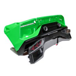 Zadnji odbijač vključno z zadnjimi žarometi - dvosed Lamborghini Aventador barvano zeleno