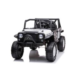 Otroški avto na akumulator Raptor XXL 24V, bel - 4 x 50W motorji, EVA kolesa, električne zavore, sedeži iz umetnega usnja, vzmeti, MP3 predvajalnik, USB, AUX vhod, LED luči