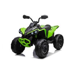 Električni štirikolesnik Can-am Renegade, zelen, enosed, sprednje in zadnje vzmetenje, LED luči, Litijeva baterija, 2 x 35W motorji, mehka EVA kolesa, MP3 predvajalnik z USB/AUX vhodom, Licenca