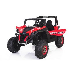 Otroški avto na akumulator NOVI RSX buggy 24V rdeč - 2.4Ghz, 4 X MOTOR, daljinsko krmiljenje, dva sedeža, prižig na ključ, mehka EVA kolesa, USB, SD kartica
