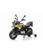 Otroški motor na akumulator BMW F850 GS, rumen - originalna licenca, 12V baterija, EVA mehka kolesa, 2 x 35W motor, LED luči, pomožna kolesa