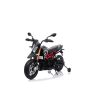 Otroški električni motocikel APRILIA DORSODURO 900, črn - originalna licenca, 12 V, mehka EVA kolesa, motor 2 x 18 W, 12V baterija, vzmetI, kovinski okvir, kovinske vilice, pomožna kolesa