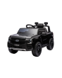 Električni avtomobilček FORD Ranger 12V, črna, Usnjen sedež, 2,4 GHz daljinski upravljalnik, Bluetooth / USB vhod, Vzmetenje, 12V baterija, Plastična kolesa, 2 X 30W MOTOR, ORIGINALNA licenca