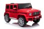 Električni avtomobilček Mercedes G500 12V, rdeč, 2,4 GHz daljinski upravljalnik, USB/SD vhod, vzmetenje, litijeva baterija, LED luči, ORIGINALNA registracija