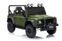 Električni avtomobilček Land Rover Defender 110 SVX 12V, zelen, 4X4 pogon, LED luči, vzmetenje sprednjih in zadnjih koles, 2,4 GHz daljinski upravljalnik, USB/Aux vhod, Bluetooth, litijeva baterija, 4 X 25W motor, ORIGINALNA registracija