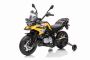 Otroški motor na akumulator BMW F850 GS, rumen - originalna licenca, 12V baterija, EVA mehka kolesa, 2 x 35W motor, LED luči, pomožna kolesa