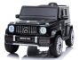 Otroški električni avto Mercedes G, skoraj nov, črn, originalna licenca, vrata za odpiranje, enosedež, 2x motor, baterija 12 V, daljinski upravljalnik 2.4 GHz, zadnje vzmetenje, mehak zagon