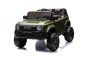 Električni avtomobilček Toyota Landcruiser 12V, vojaško zelena barva, širok enojni sedež, 2,4 GHz daljinski upravljalnik, USB/AUX vhod, Bluetooth, vzmetenje, litijeva baterija, LED luči, 2 X 25W motor, ORIGINALNA registracija