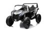 Električni avtomobilček UTV XXL 24V, bel, dvosedežni, motor z diferencialom, napihljiva gumijasta kolesa, vzmetene zadnje osi, kolutne zavore, oblazinjen sedež, nastavljiv volan, bluetooth, MP3 predvajalnik z USB/SD vhodom