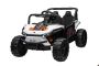 Električni avtomobilček UTV Small 12V, bel, pogon na zadnja kolesa, 12V baterija, plastična kolesa, širok dvojni sedež, 2,4 GHz daljinski upravljalnik, enosed, MP3 predvajalnik z USB/SD vhodom, LED luči