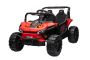 Električni avtomobilček UTV Small 12V, rdeč, pogon na zadnja kolesa, 12V baterija, plastična kolesa, širok dvojni sedež, 2,4 GHz daljinski upravljalnik, enosed, MP3 predvajalnik z USB/SD vhodom, LED luči