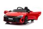 Električni avtomobilček Audi RS E-tron GT 12V, rdeč, širok enojni sedež, 2,4 GHz daljinski upravljalnik, USB/AUX vhod, Bluetooth, vzmetenje, litijeva baterija, LED luči, 2 X 25W motor, ORIGINALNA registracija