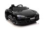 Električni avtomobilček Audi RS E-tron GT 12V, črne barve, širok enojni sedež, 2,4 GHz daljinski upravljalnik, USB/AUX vhod, Bluetooth, vzmetenje, litijeva baterija, LED luči, 2 X 25W motor, ORIGINALNA registracija