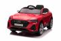 Električni avtomobilček Audi E-tron Sportback 12V, rdeč, širok enojni sedež s tritočkovnim varnostnim pasom, 2,4 GHz daljinski upravljalnik, USB/AUX vhod, vzmetenje, litijeva baterija, LED luči, 2 X 25W motor, ORIGINALNA registracija