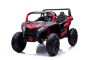 Električni avtomobilček UTV XXL 24V, rdeč, dvosedežni, motor z diferencialom, napihljiva gumijasta kolesa, vzmetene zadnje osi, kolutne zavore, oblazinjen sedež, nastavljiv volan, bluetooth, MP3 predvajalnik z USB/SD vhodom