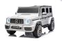 Električni avtomobilček Mercedes-Benz G63 AMG 4x4 Dvosedežni 24V, bel, MP3 predvajalnik z USB/AUX in Bluetooth povezavo, 4x4 pogon, litijeva baterija, EVA kolesa z vzmetenjem, Usnjeni sedeži, Daljinski upravljalnik, Registrirana vozila